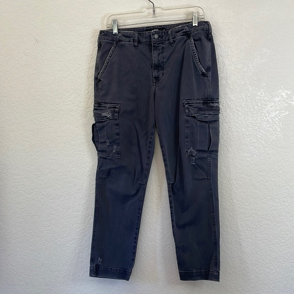 Hudson Jeans Women's Jane Relaxed Cargo Pants Grey Size 28